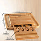 Large Bamboo Charcuterie board and Knife Set