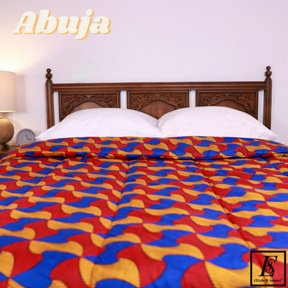 Abuja | Luxury African Print Ankara Goose Down Alternative 100% Cotton Comforter