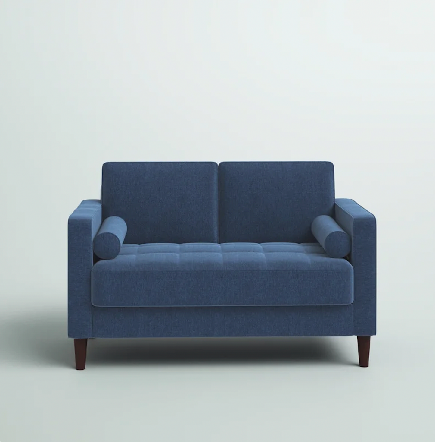 Nina  52.4" Blue Square Arm Tufted Loveseat