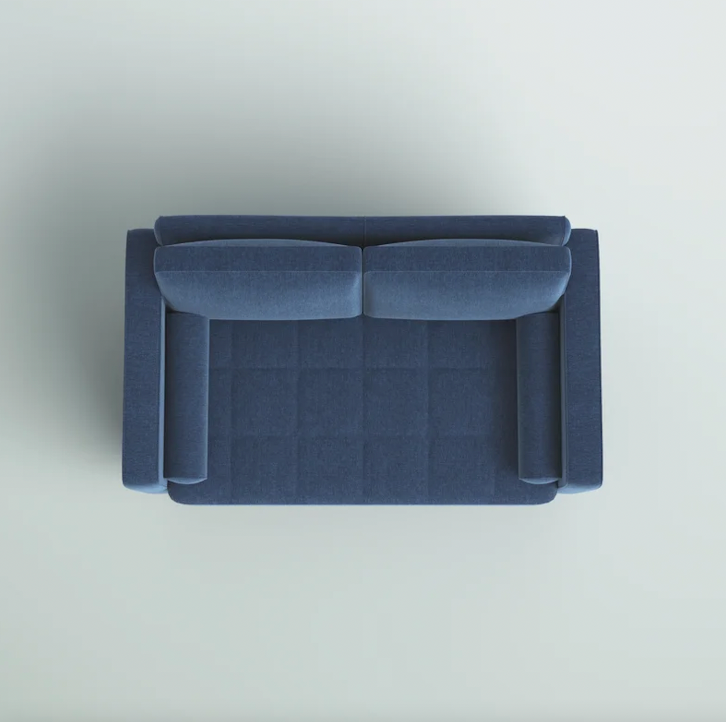 Nina  52.4" Blue Square Arm Tufted Loveseat