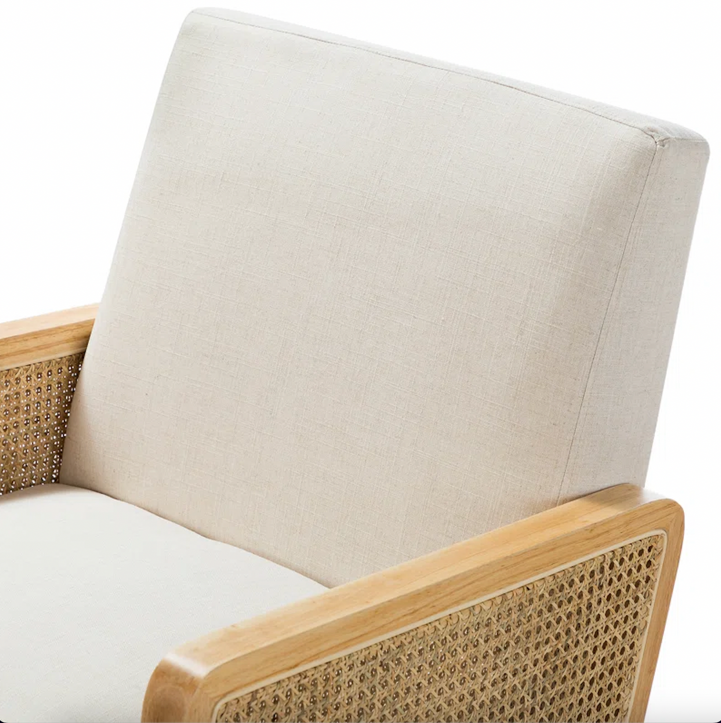 Santa Monica 24.8'' W  Upholstered Rattan Wicker Armchair