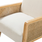Santa Monica 24.8'' W  Upholstered Rattan Wicker Armchair