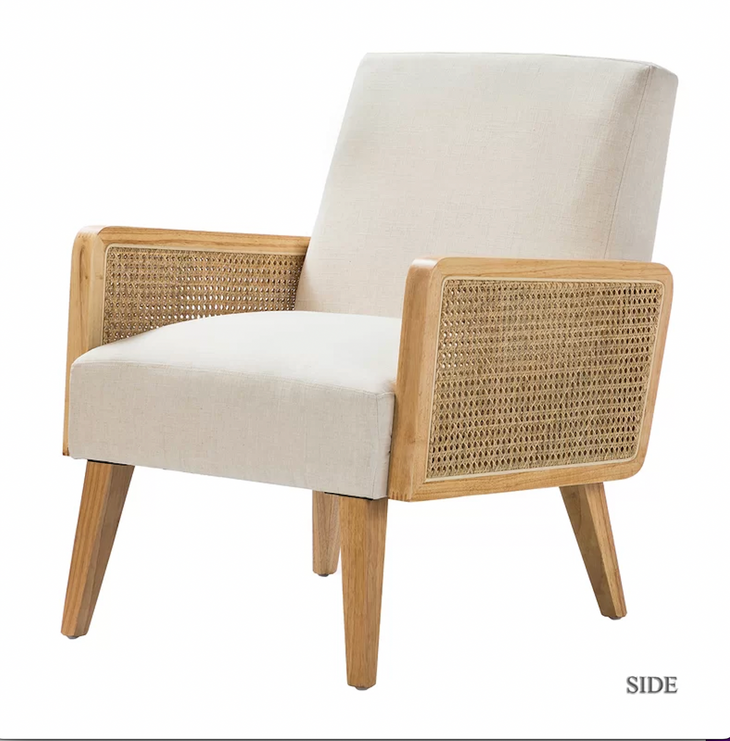 Santa Monica 24.8'' W  Upholstered Rattan Wicker Armchair