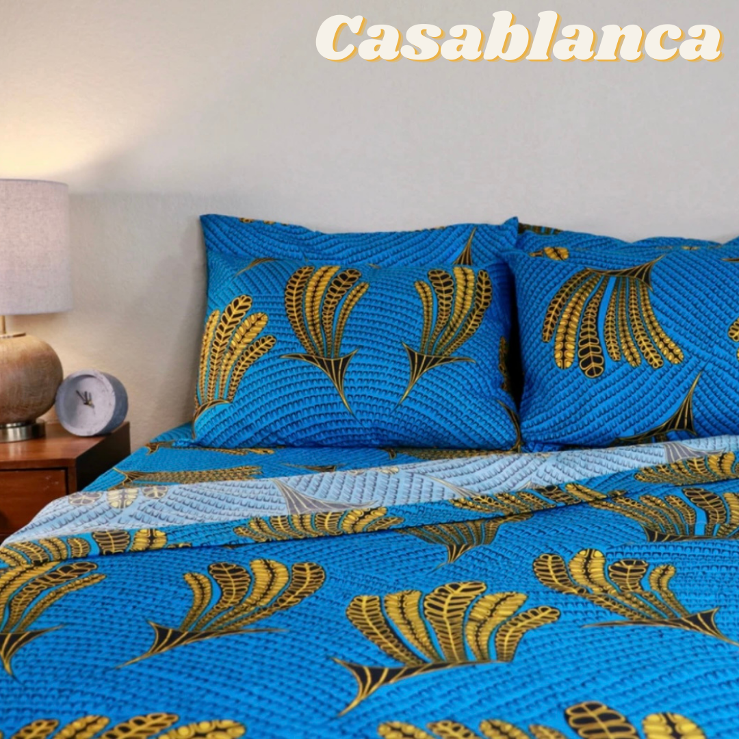 Elizabeth Samuel 6 piece African Wax Print (Ankara) Cotton and Bamboo African Print Bed Sheet Sets