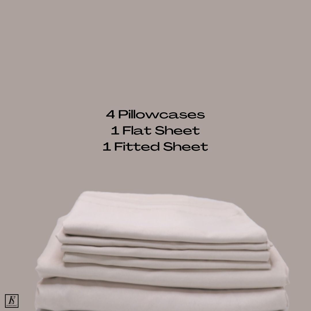 Beige Bamboo 6 Piece Bed Sheet Set Hotel Bed Sheets Elizabeth Samuel 