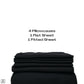 Black Bamboo 6 Piece Bed Sheet Set Hotel Bed Sheets Elizabeth Samuel