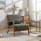sage Linen 25.78'' Wide Linen Armchair With Solid Wood Foot