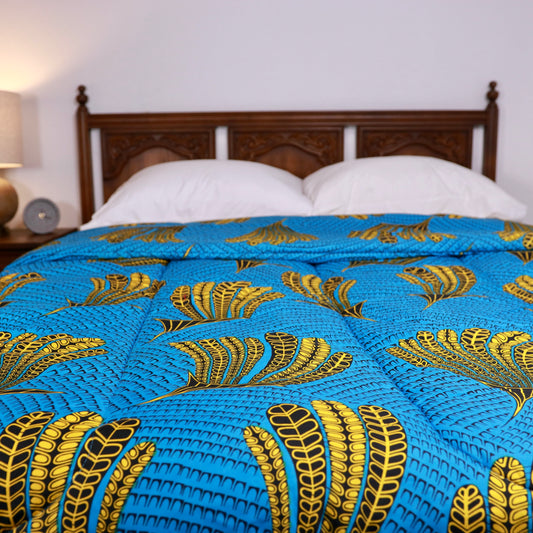 Victoria Falls | Luxury African Print Ankara Goose Down Alternative 100% Cotton Comforter