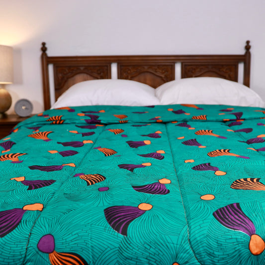 Mombasa | Luxury African Print Ankara Goose Down Alternative 100% Cotton Comforter