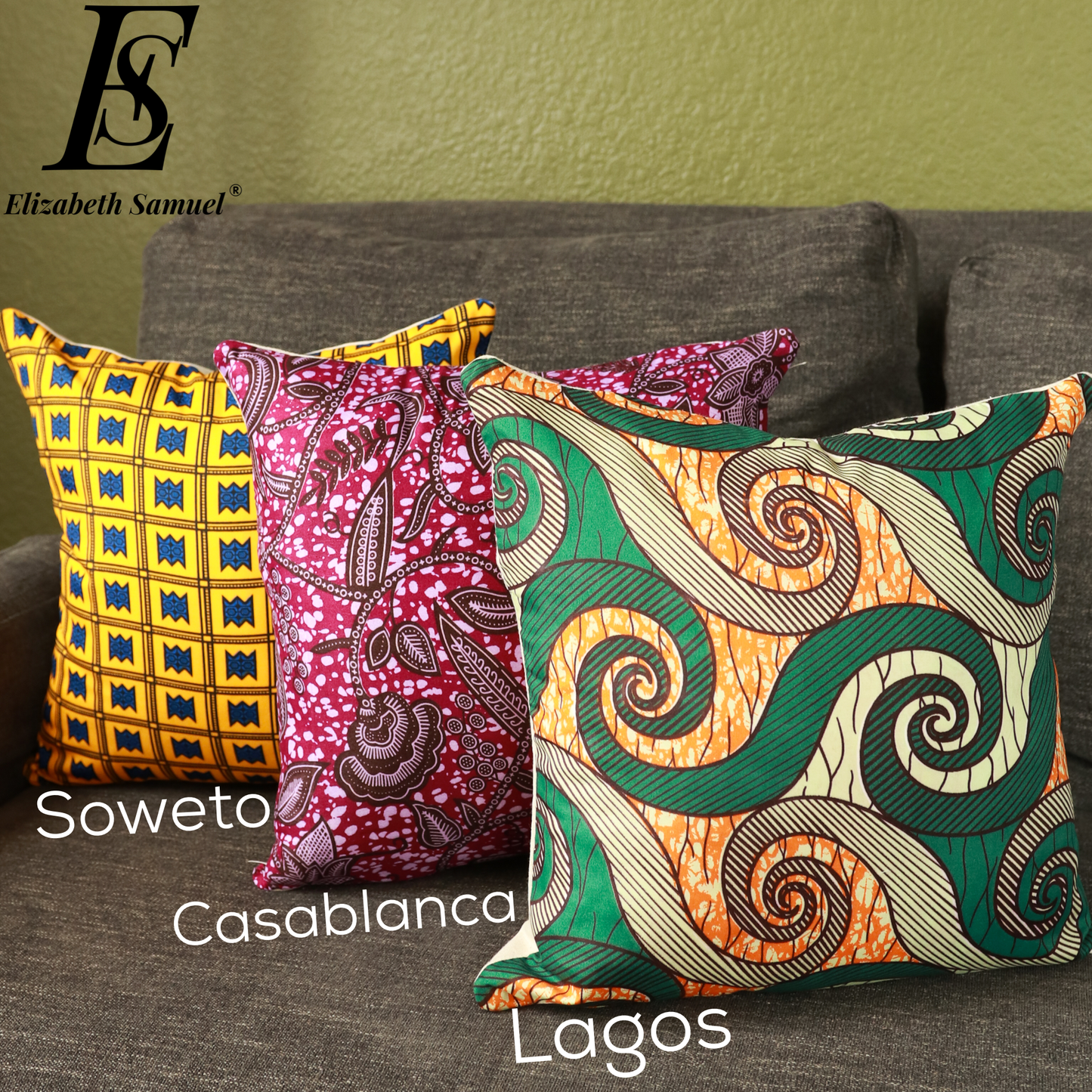 18"x18" African Ankara Print Pillow Covers