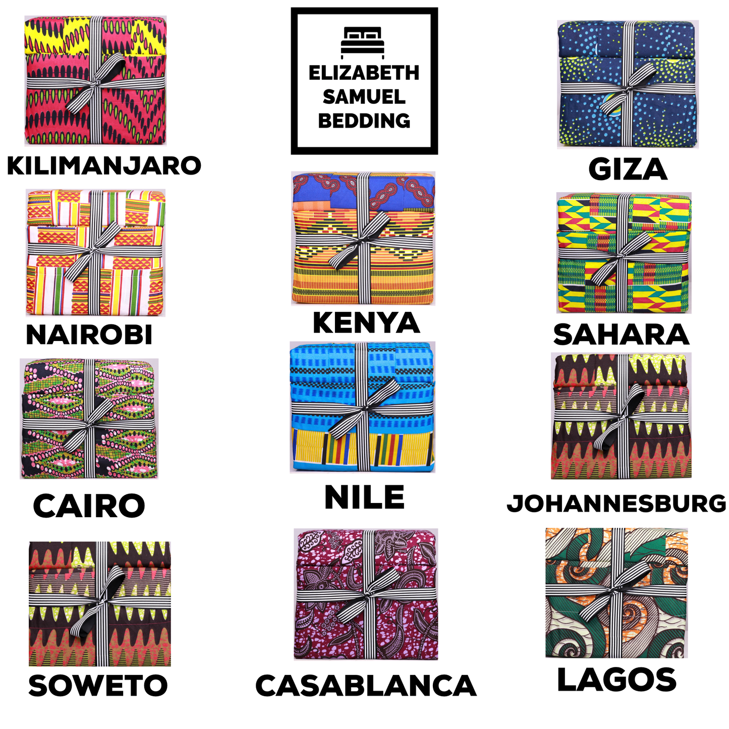 Soweto | Luxury African Wax Print Bed Sheet Sets