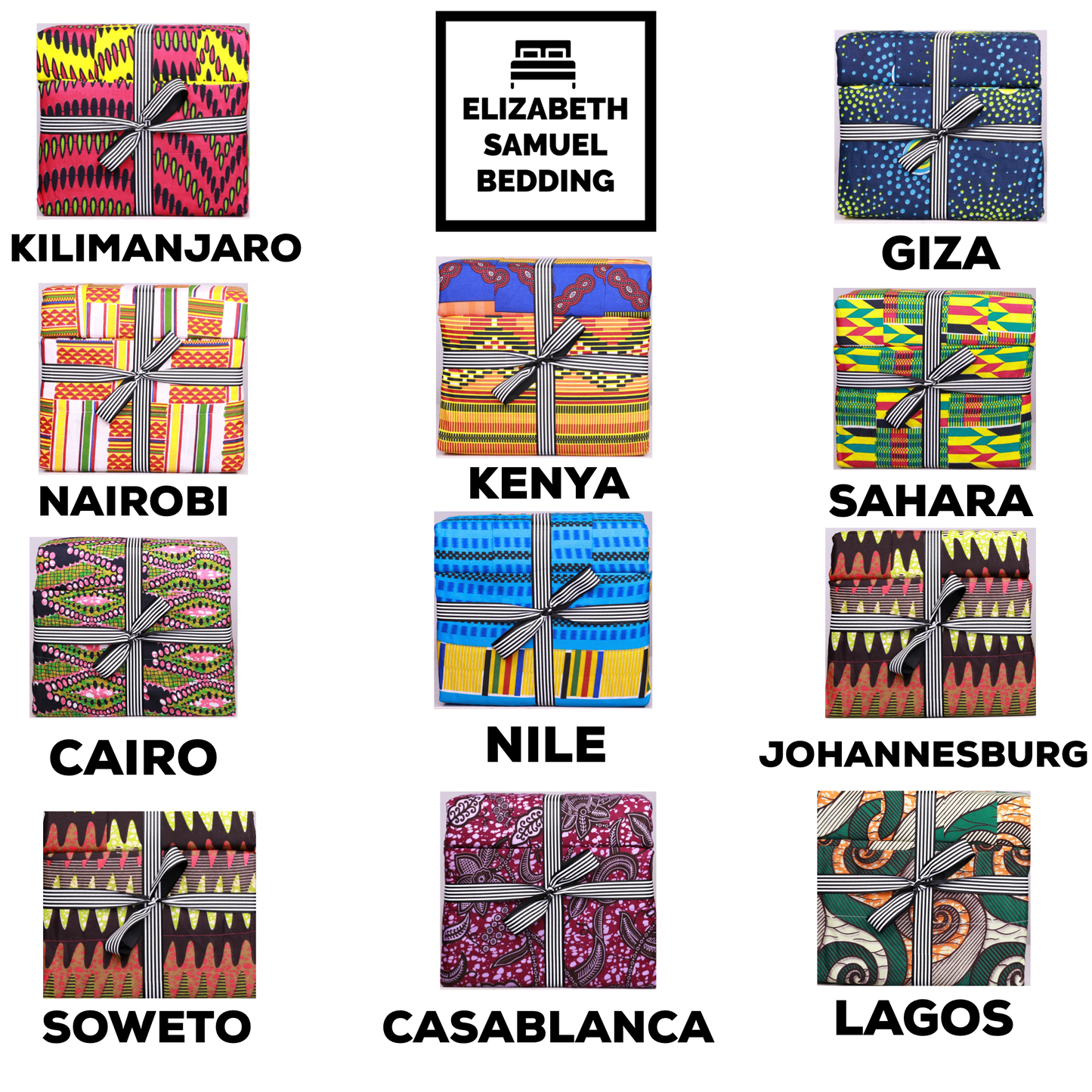 Soweto | Luxury African Wax Print Bed Sheet Sets