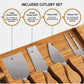 Large Bamboo Charcuterie board and Knife Set