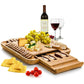 Large Bamboo Charcuterie board and Knife Set