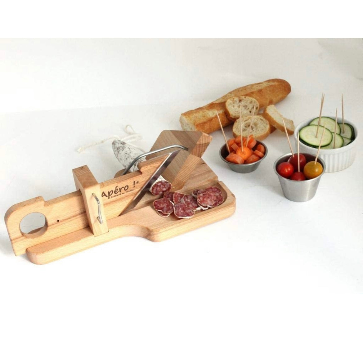 Guillotine Slicer - Charcuterie Sausage, Cheese and Chorizo Slicer