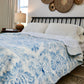 Blue Floral Cotton Quilt