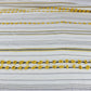 Minimal Ivory Comfy Quilt and Shams with Mustard Poms