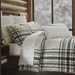 Black & Beige Ivory stripped Flannel Cotton Quilt