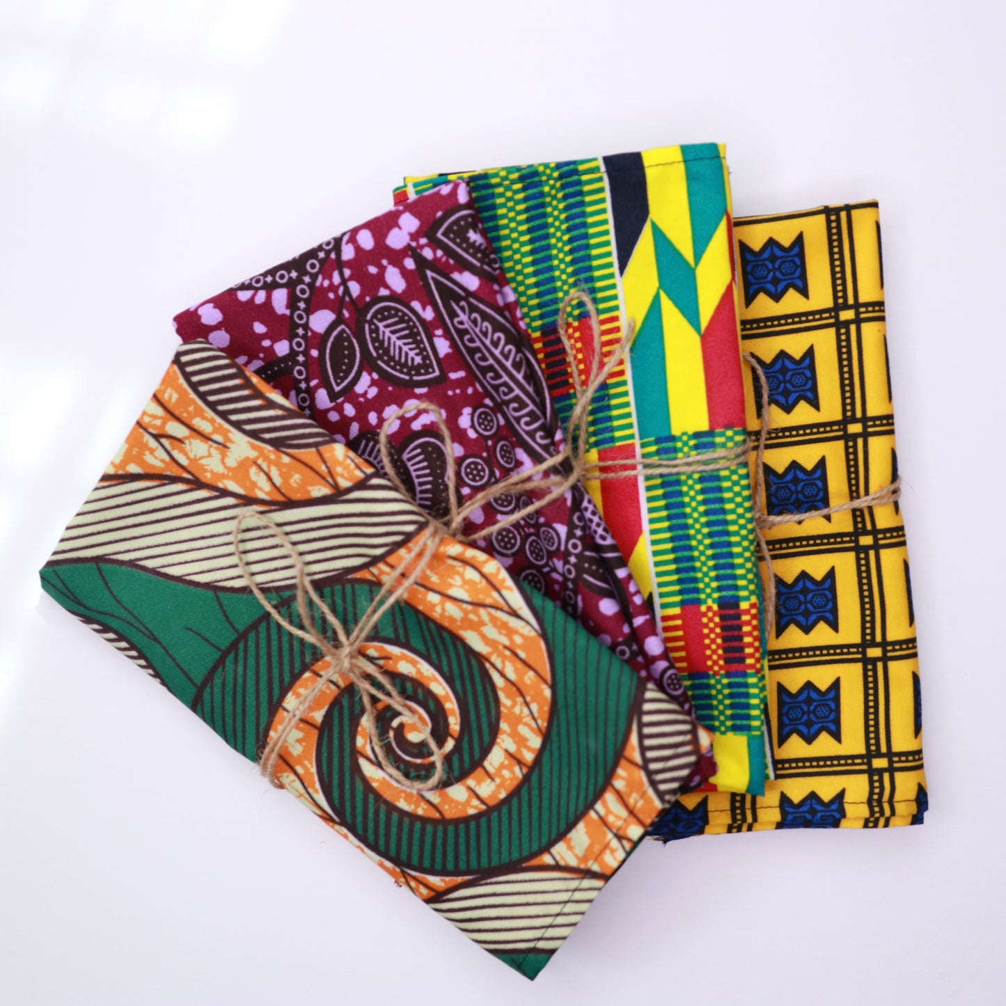 Casablanca | Ankara Wax African Print Cotton and Bamboo Napkins (6 Pieces) Made to order