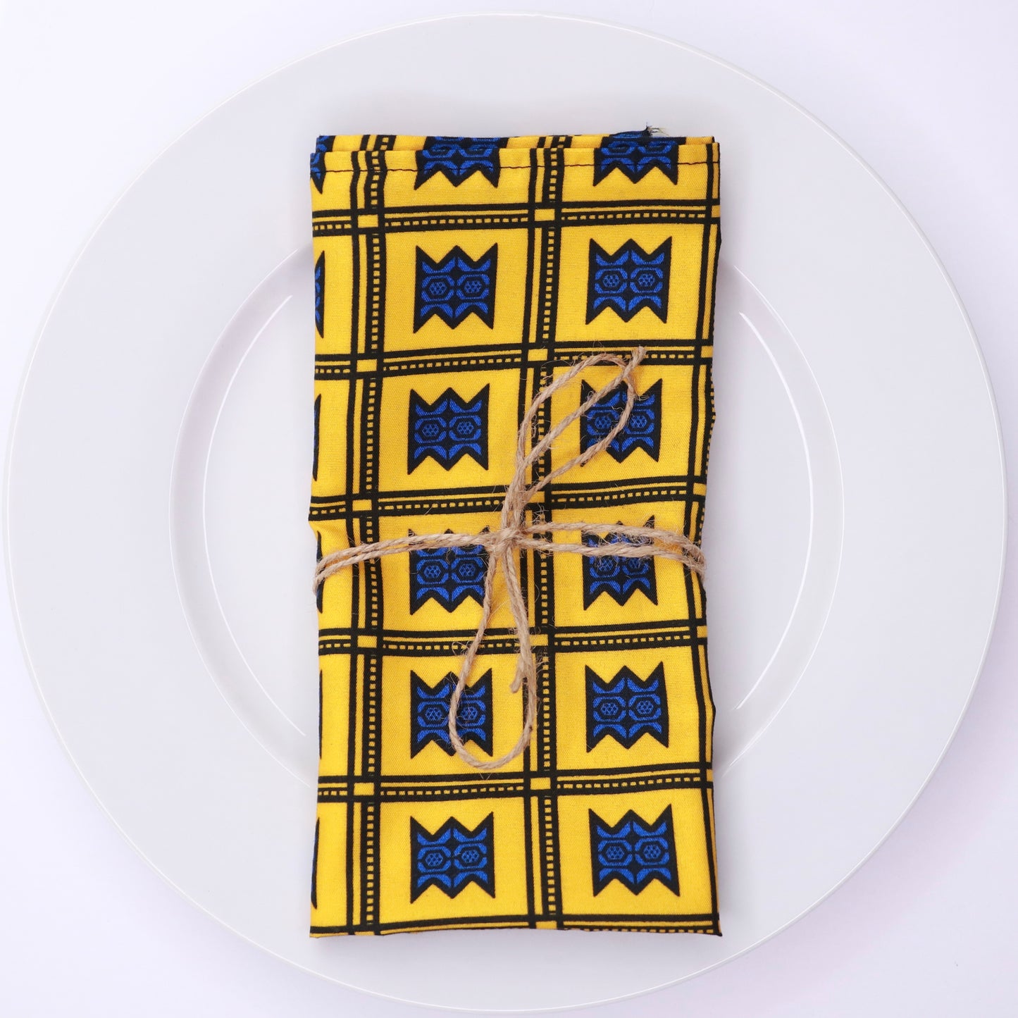 Lagos | Ankara Wax African Print Cotton and Bamboo Napkins (6 Pieces) Made to order