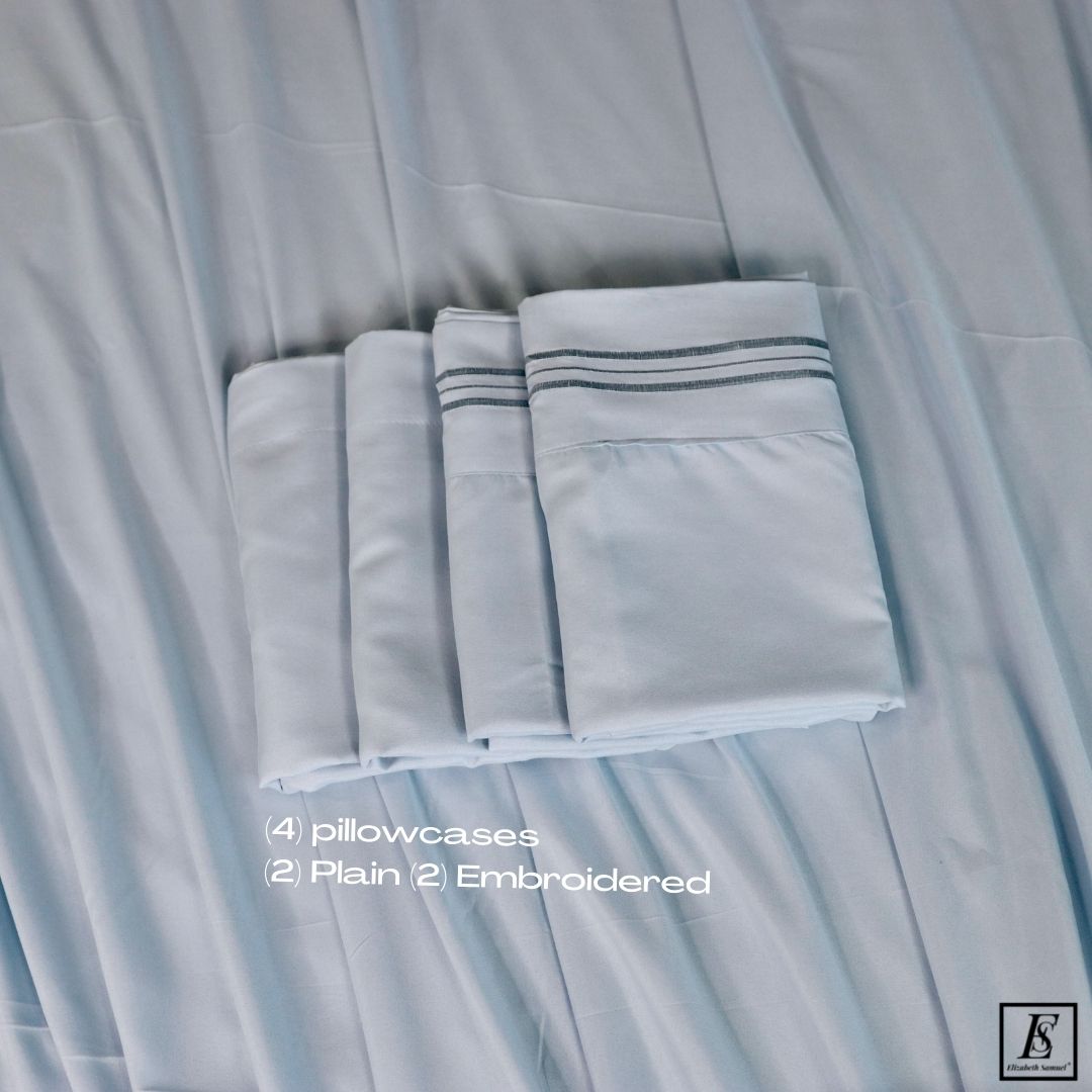 Light Blue Bamboo Bed Sheet Set Hotel Bed Sheets Elizabeth Samuel