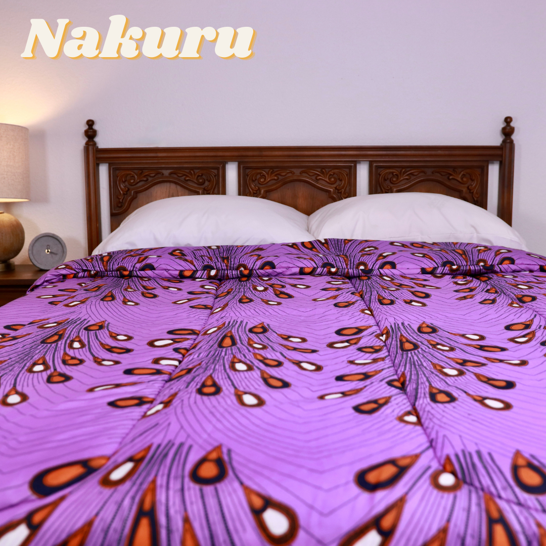 Nakuru | Luxury African Print Ankara Goose Down Alternative 100% Cotton Comforter