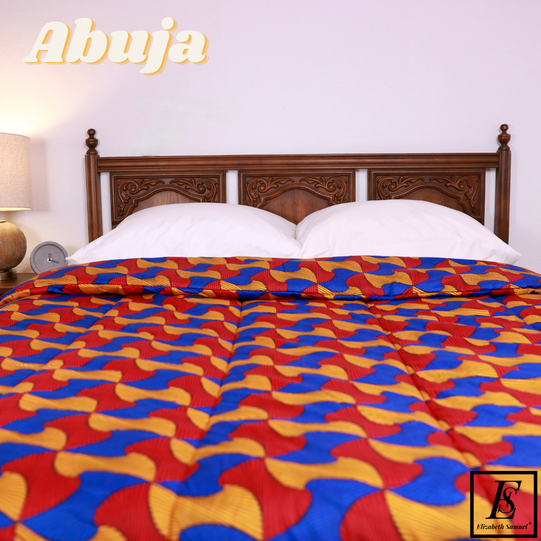 Abuja | Luxury African Print Ankara Goose Down Alternative 100% Cotton Comforter