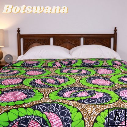 Botswana | Luxury African Print Ankara Goose Down Alternative 100% Cotton Comforter