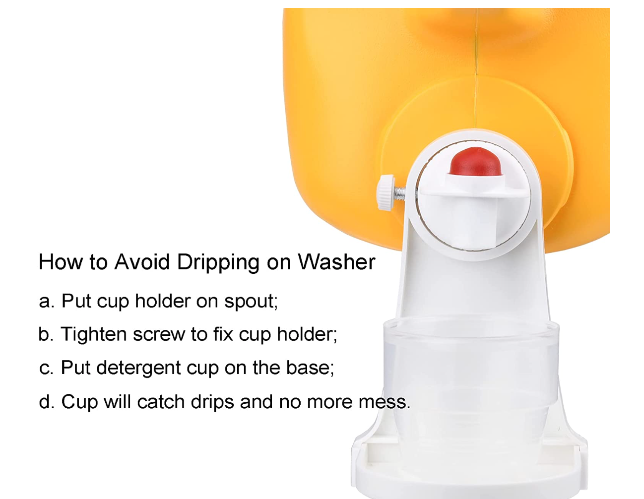Apparently, you're supposed to put the laundry detergent cup right in the  washer