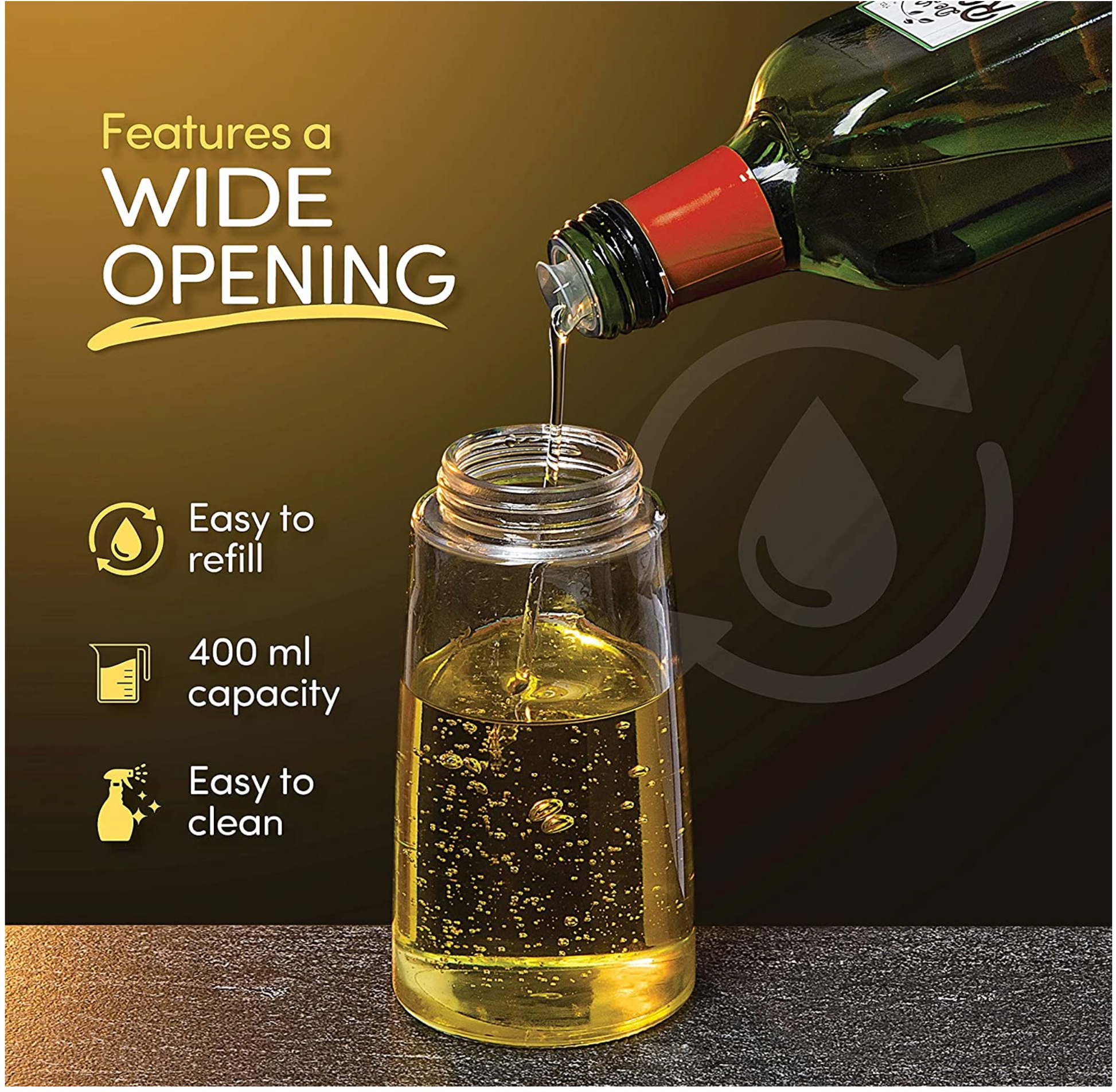 Vremi Olive Oil Measuring Dispenser Bottle Gives Precise