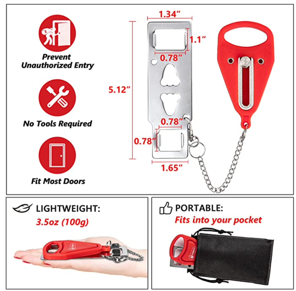 Portable Travel Door Lock 