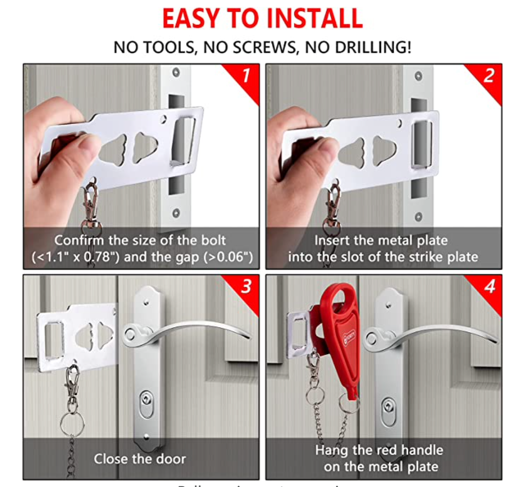 Portable Travel Door Lock 