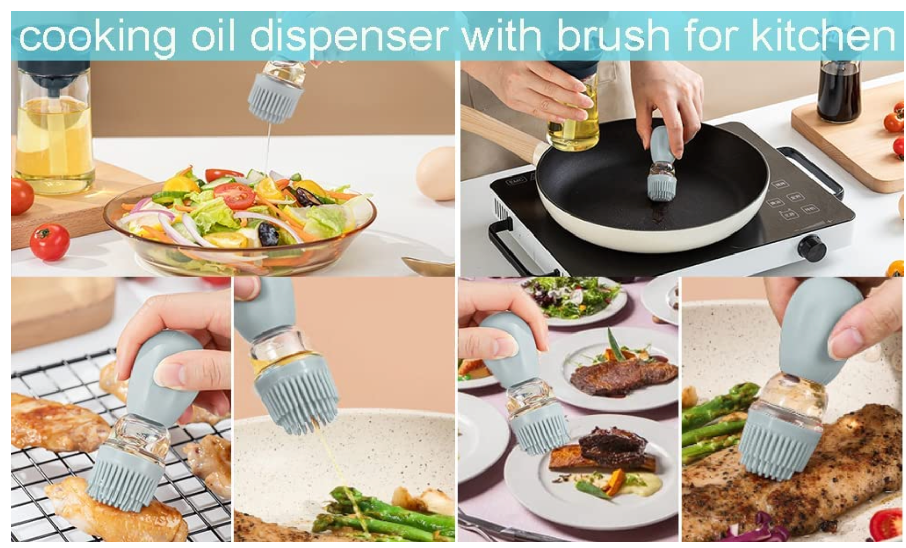 Olive Oil Dispenser Bottle with brush (2 in 1 ) – Elizabeth Samuel