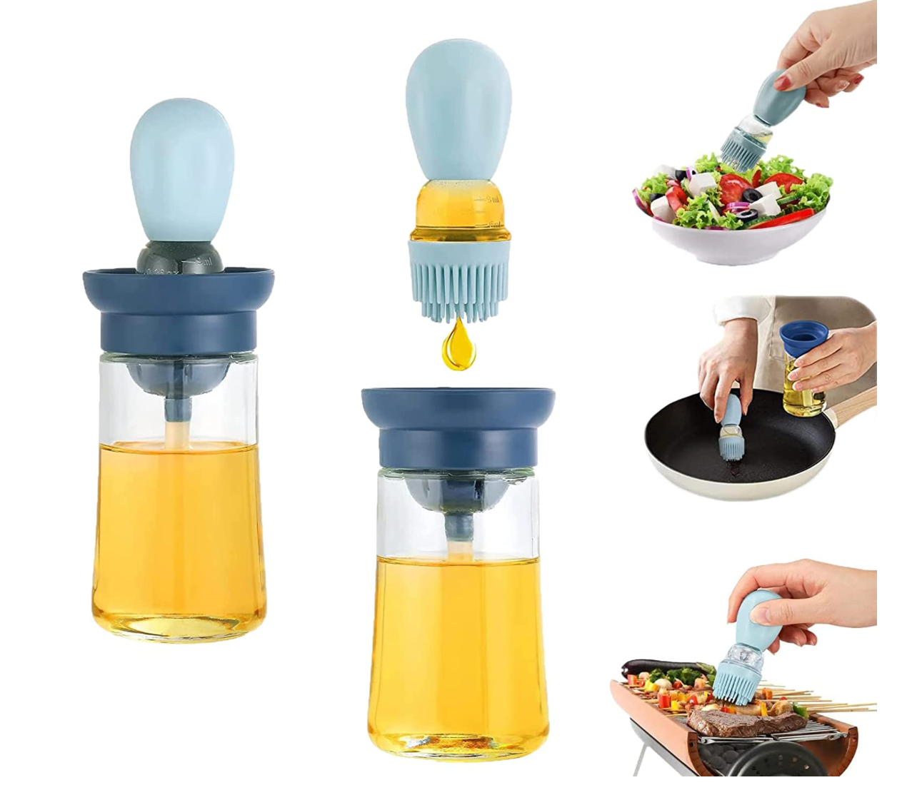 Olive Oil Dispenser Bottle with brush (2 in 1 ) – Elizabeth Samuel