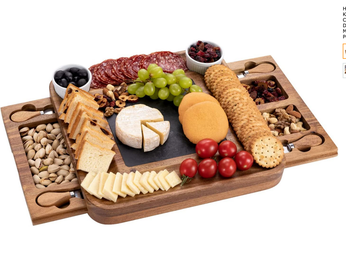 best charcuterie board Serving Platter Tray and Knife Set