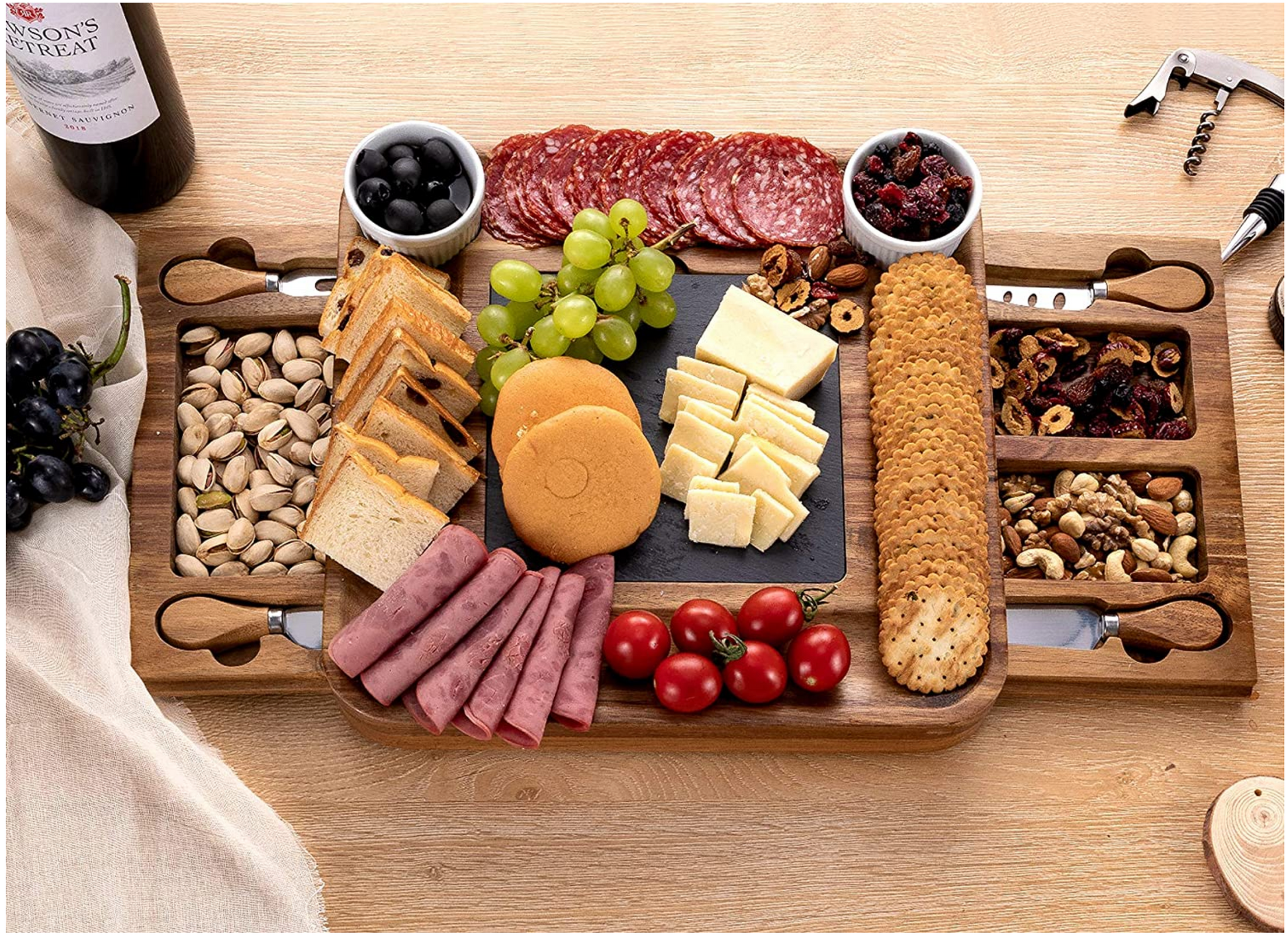 best charcuterie board Serving Platter Tray and Knife Set