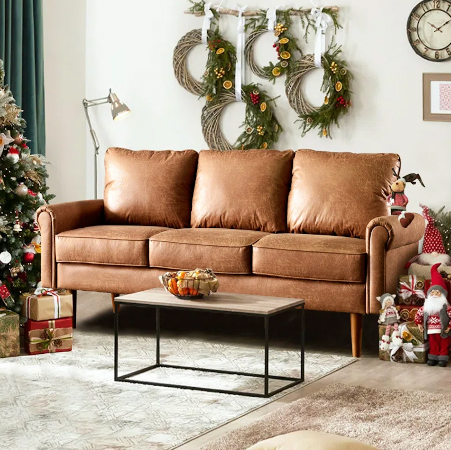 Raleigh 73.6'' Vegan Leather Sofa