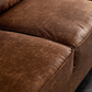 Raleigh 73.6''  Dark brown Vegan Leather Sofa