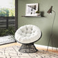 White Upholstered Swivel Accent Chair
