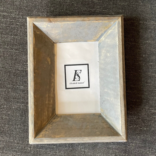 Handcrafted 4x6 earth tone neutral rustic modern wooden picture frame