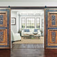 Hand-Carved Wooden Barn Door (Single Door)